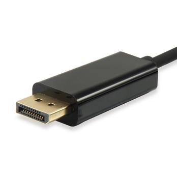 Equipaggiamento equipaggia 133467 USB Type-C a DisplayPort Cable, maschio maschio, dritto, 1,8 m, nero