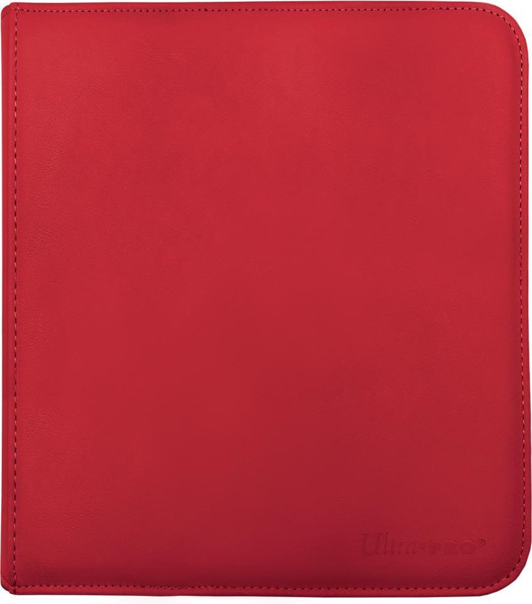 Carpeta profesional Ultrapro 12 bolsillos con cremallera roja