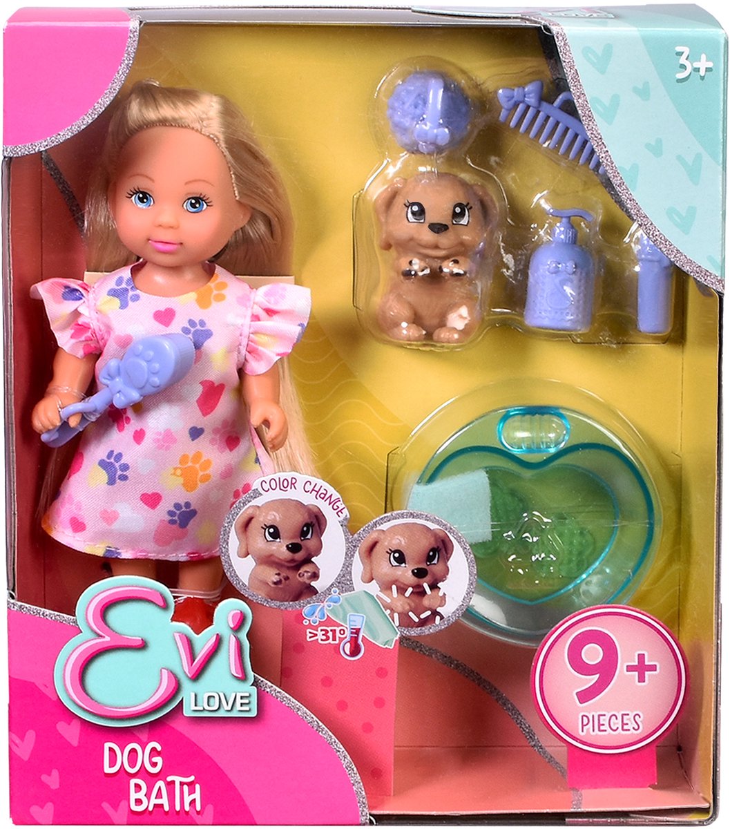 Simba - evi love - bambola con cane - bagnetto e accessori - 105733738