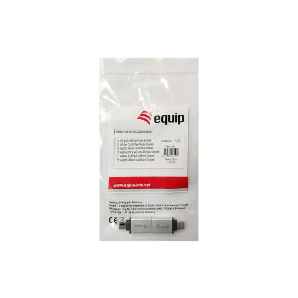 Equip Equip 133473 Adaptador USB, USB Tipo C -> USB Tipo A, Hembra masculina, plata