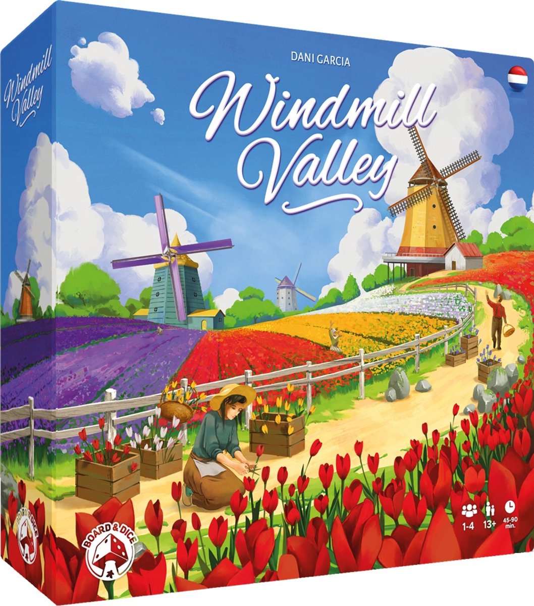 Dadi da tavolo Windmill Valley - Gioco da tavolo olandese per 1-4 giocatori