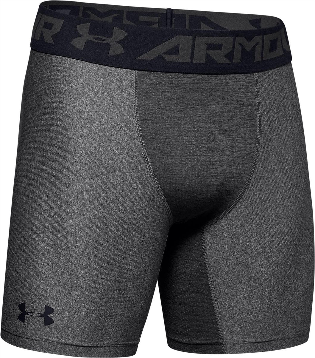 Pantaloncini Under Armour UA HG Armor - Pantaloni sportivi grigi da uomo - Carbon Heather - Nero
