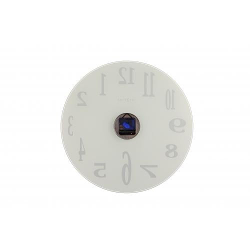 Nextime Nextime Klok 2472 Mirror Glass, Ø43 cm, pared, blanco