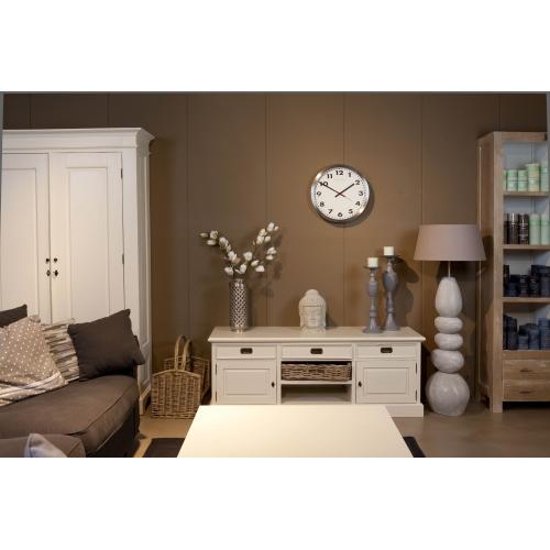 Nextime Nextime Klok 2521 Arabo, Ø33 cm, muro, bianco
