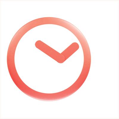 Nextime Nextime Klok 2615ro Focus, Ø25 cm, muro, rosso bianco