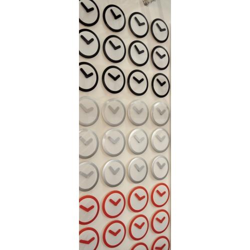 Nextime Nextime Klok 2615zi Focus, Ø25 cm, muro, argento bianco