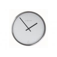 Nextime Nextime Klok 2991st Paniki, Ø34 cm, pared, blanco
