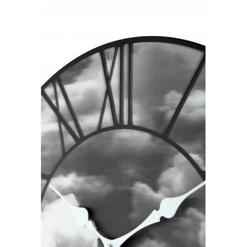 Nextime Nextime Klok 3037 Nubes, Ø39 cm, pared, negro