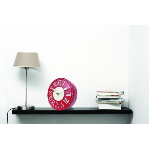 Nextime Nextime Klok 5187ro Table de Londres, Ø16 cm, pared, blanco rojo