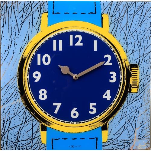 Nextime Nextime Klok 8157 Guarda uno, 43x43,2 cm, parete, blu giallo