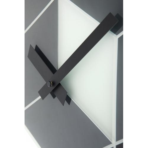 Nextime Nextime Klok 8171 Cúbico, 43.5x37 cm, pared, negro blanco gris