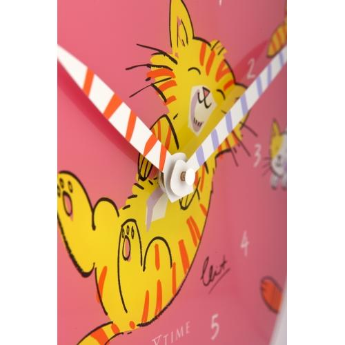 Nextime Nextime Klok 8810 Tickle My Tummy, Ø30 cm, muro, multicolore rosa