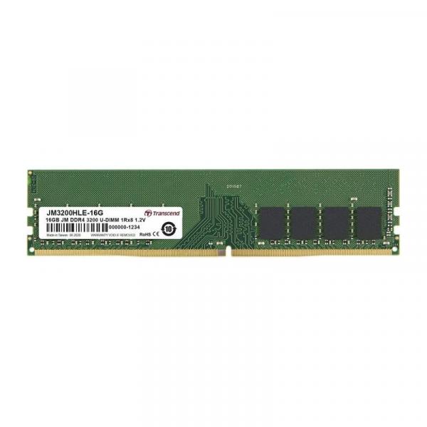 Trascendere il trascenso JM3200HLE-16G JETRAM, 16GB, DDR4 3200MHz, U-Dimm, 1RX8, 2GX8, Cl22, 1.2V