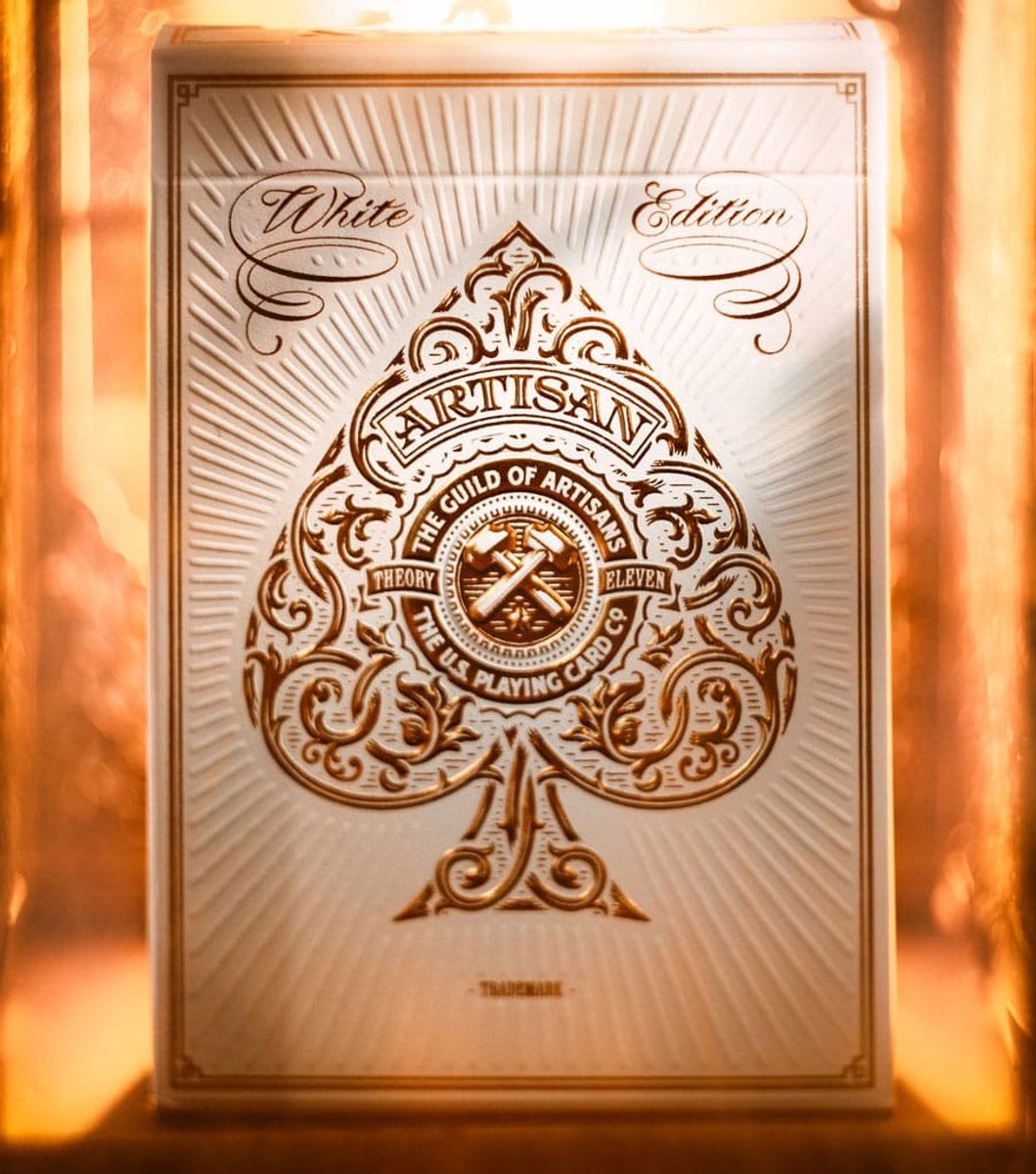 Carte da gioco artigianali Theory11 bianche