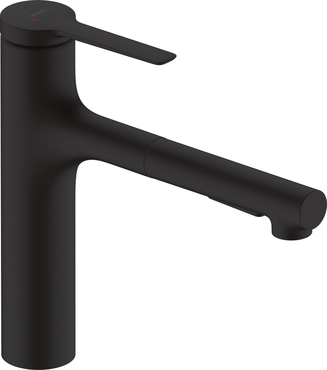 Hansgrohe zesis m33 - miscelatore cucina - comando monocomando - dimensione 160mm - doccetta estraibile - 2 funzioni jet - nero opaco