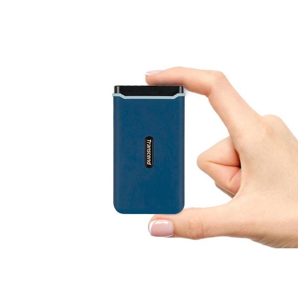 Trascendi TS250GESD370C ESD370C SSD esterno, 250 GB, USB Type-A C, PCIE, 1050 950 MB S, Navy Blue