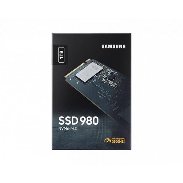 Samsung MZ-V8V1T0BW 980 SSD, 1 TB, NVME M.2, PCLE 3.0, 3500 3000 MB S, 480K 500K IOPS