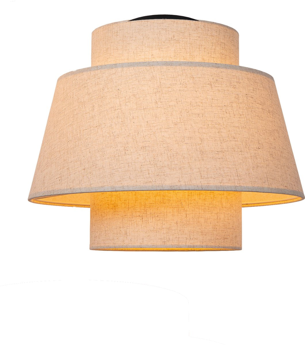Lucide homenaje - lámpara de techo (lámpara de techo) - ø 40 cm - 1xe27 - beige - japandi