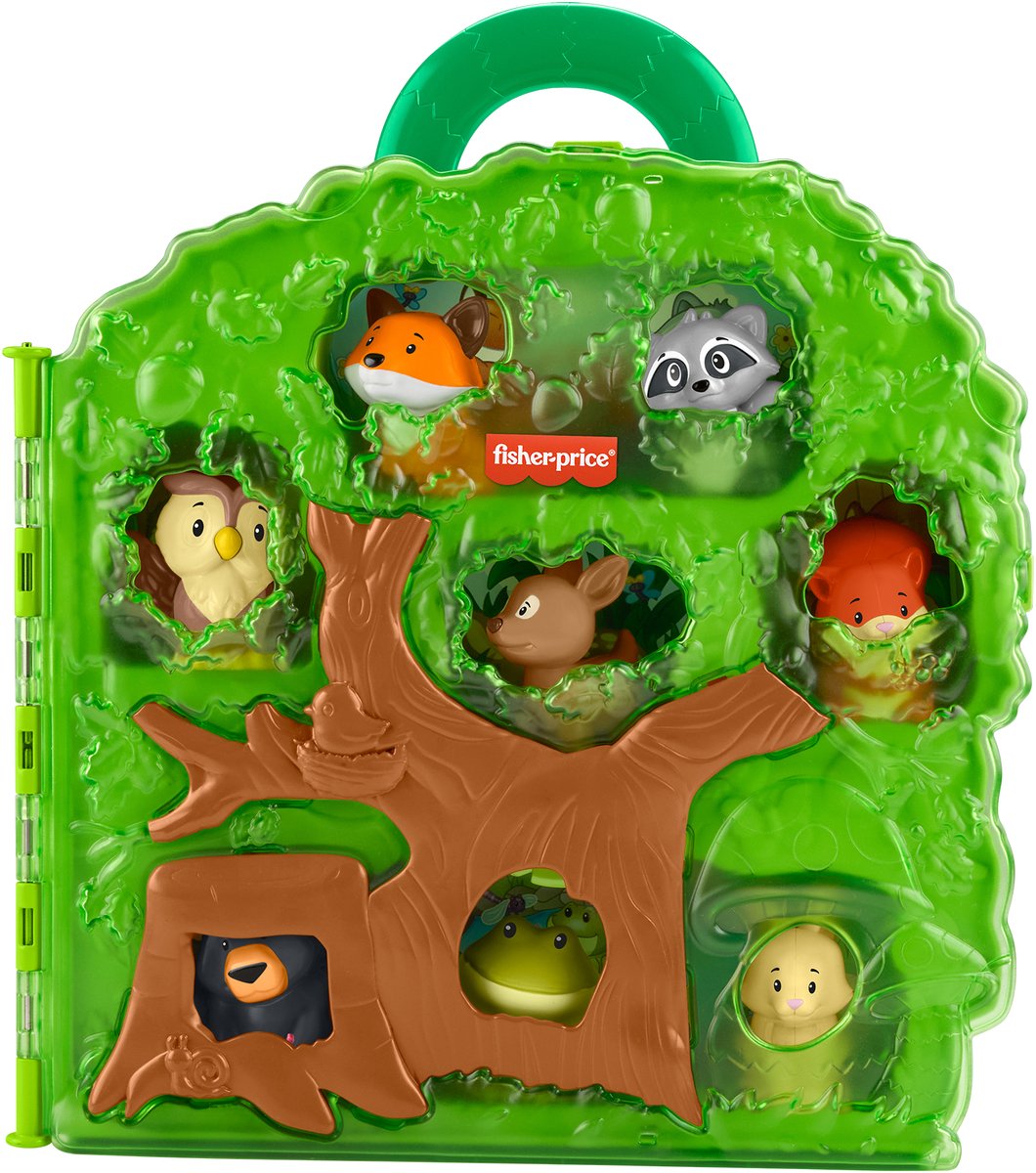 Fisher-price mattel little people bosvrienden draagkoffer speelgoedset.