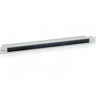 Equipaggiamento del pannello a spazzole 327411, pannello di spazzola nero (RAL 9005), nero, 1H, 48,3 cm (19) 44 mm, 92,3 mm