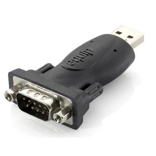 Equipaggiamento equipaggiamento 133382 USB Tipo A a Adattatore seriale RS232 DB9, USB A, RS-232, Black