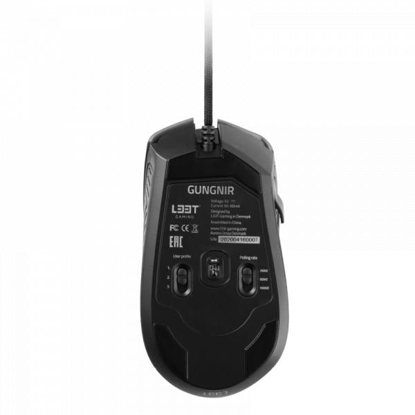 L33T Gaming L33T Gaming 160383 Mouse da gioco Gungnir. 8 pulsanti, 16.000 dpi, ergonomico, RGB