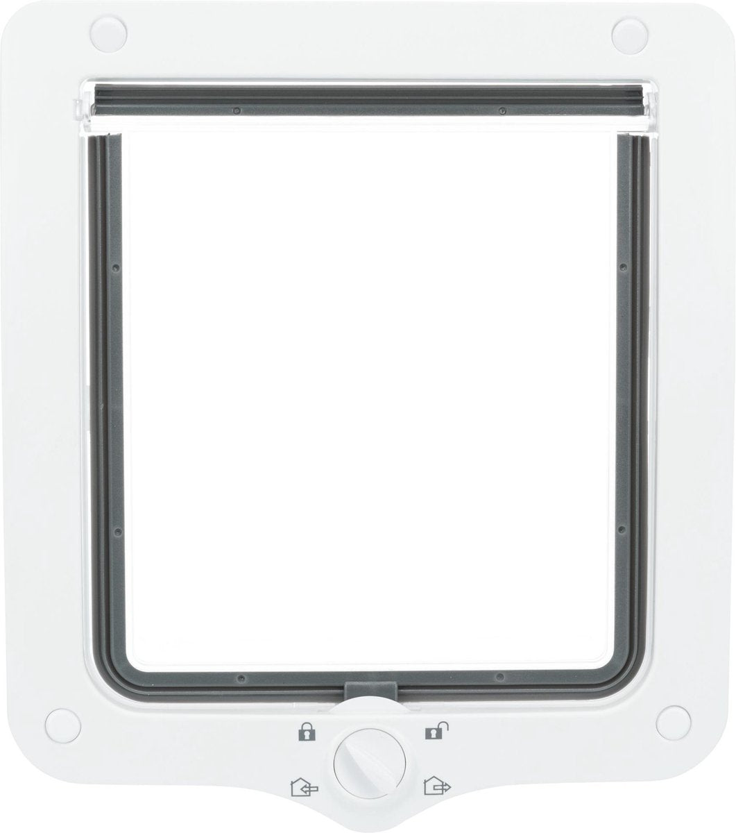 Trixie Cat Flap XL, incluyendo piezas de túnel blanca
