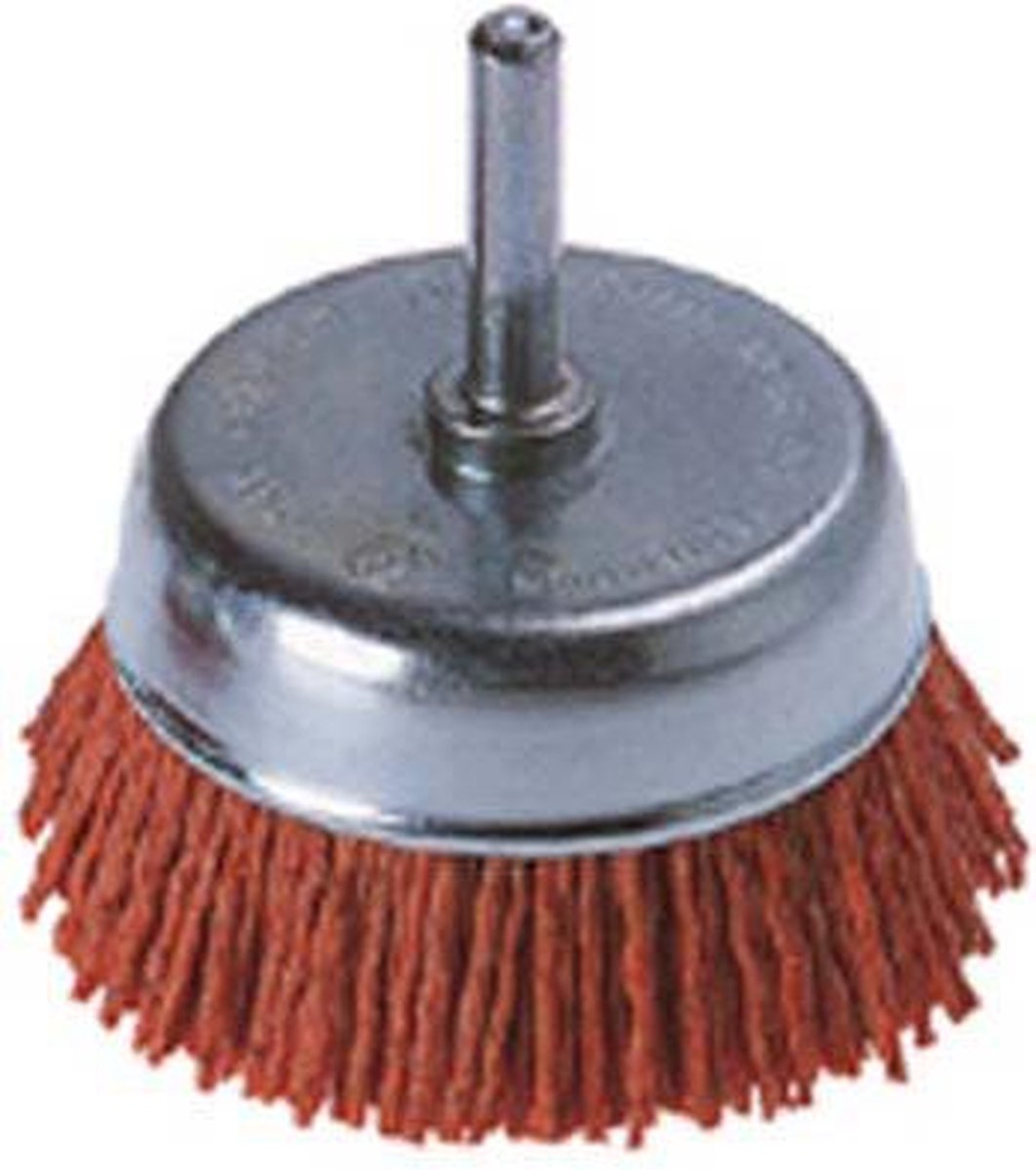 Wolfcraft - cepillo de copa de alambre de nailon para taladro - 1506000