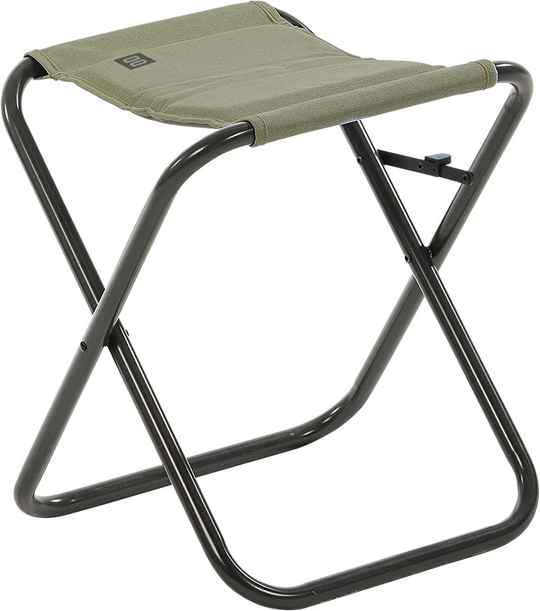 Travellife lago campingkruk moss green - comfortabele vulling - inclusief inklapbeveiliging - water- en uv-bestendig - stevig lichtgewicht aluminium frame - ook ideaal als bijzettafel i.c.m. los verkrijgbaar tafelblad