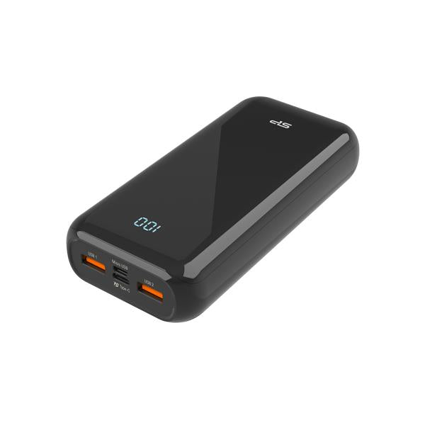 Silicon Power Silicon SP20KMAPBKQS280K QS28 Powerbank, 20000 mAh, polimero di litio, 2x USB Type-A, Black