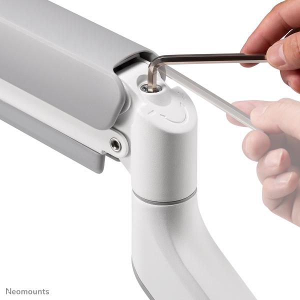 Neomounts Neomounts ds70-450WH1 Montaggio da scrivania a movimento pieno, 17 42 pollici, ghiottoncino per morsetti Topfix