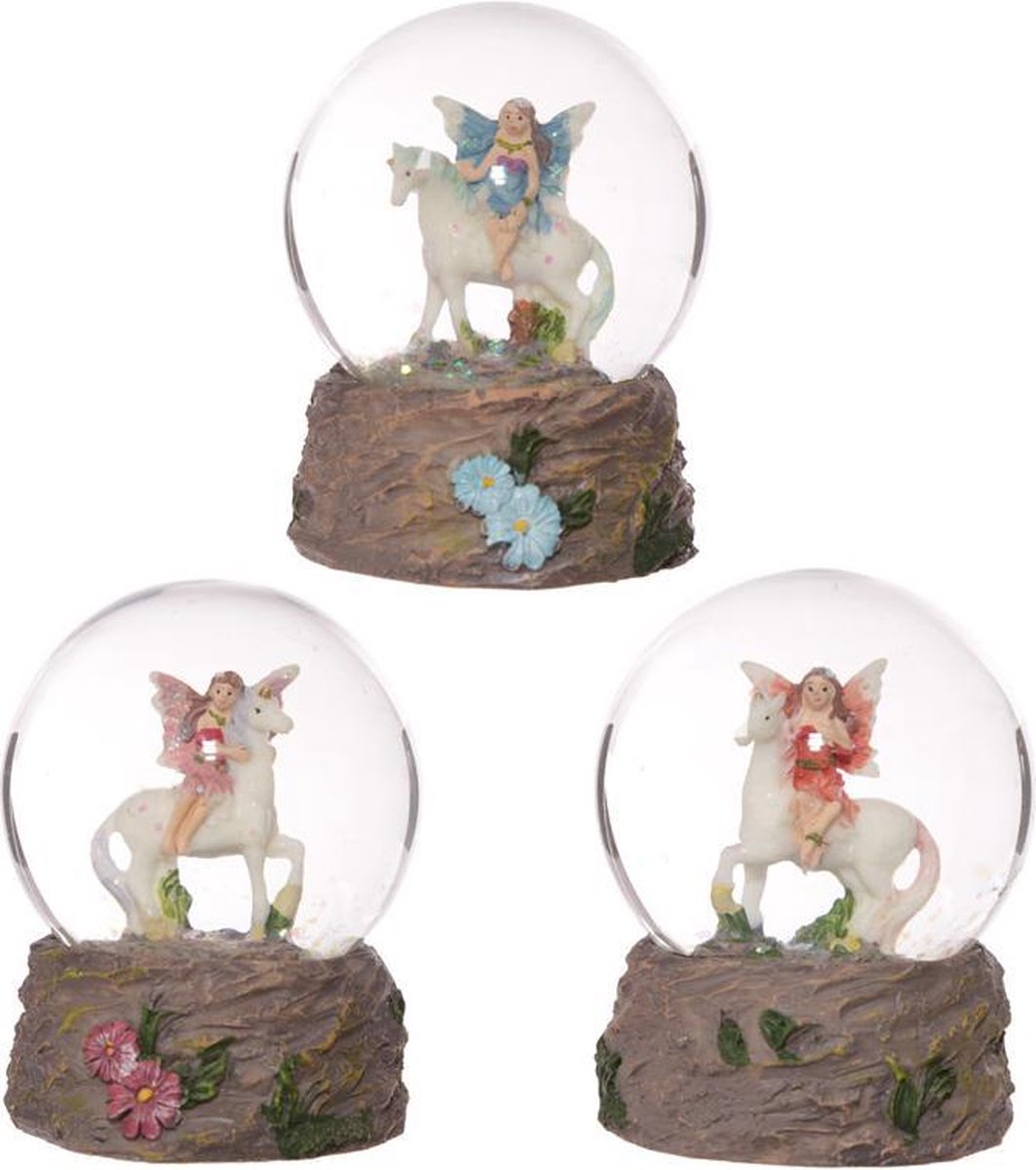 Flowers Toe monta unicornio, globo de nieve