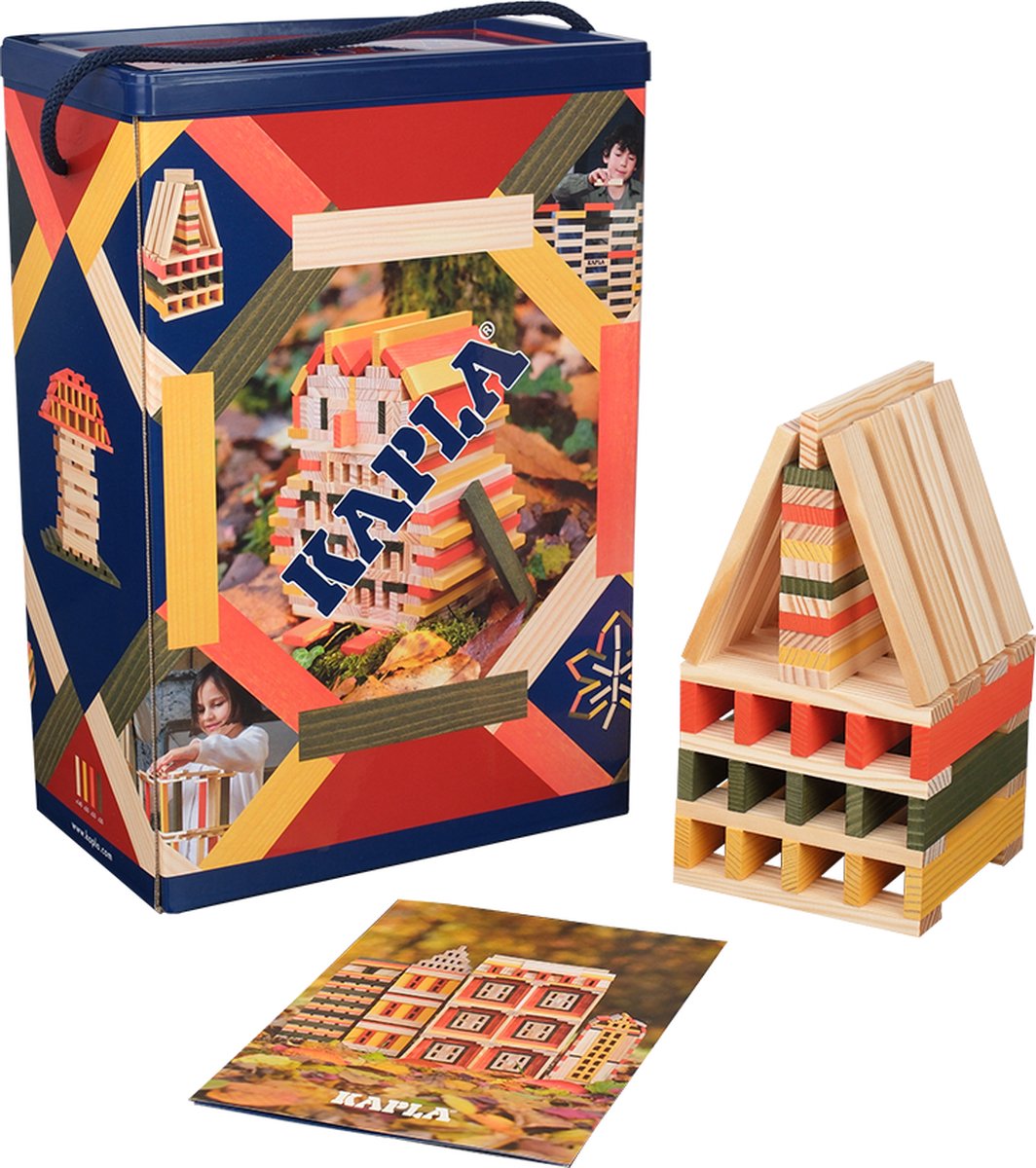 Kapla - barril - juguetes de construcción - caja de otoño - 200 tablas