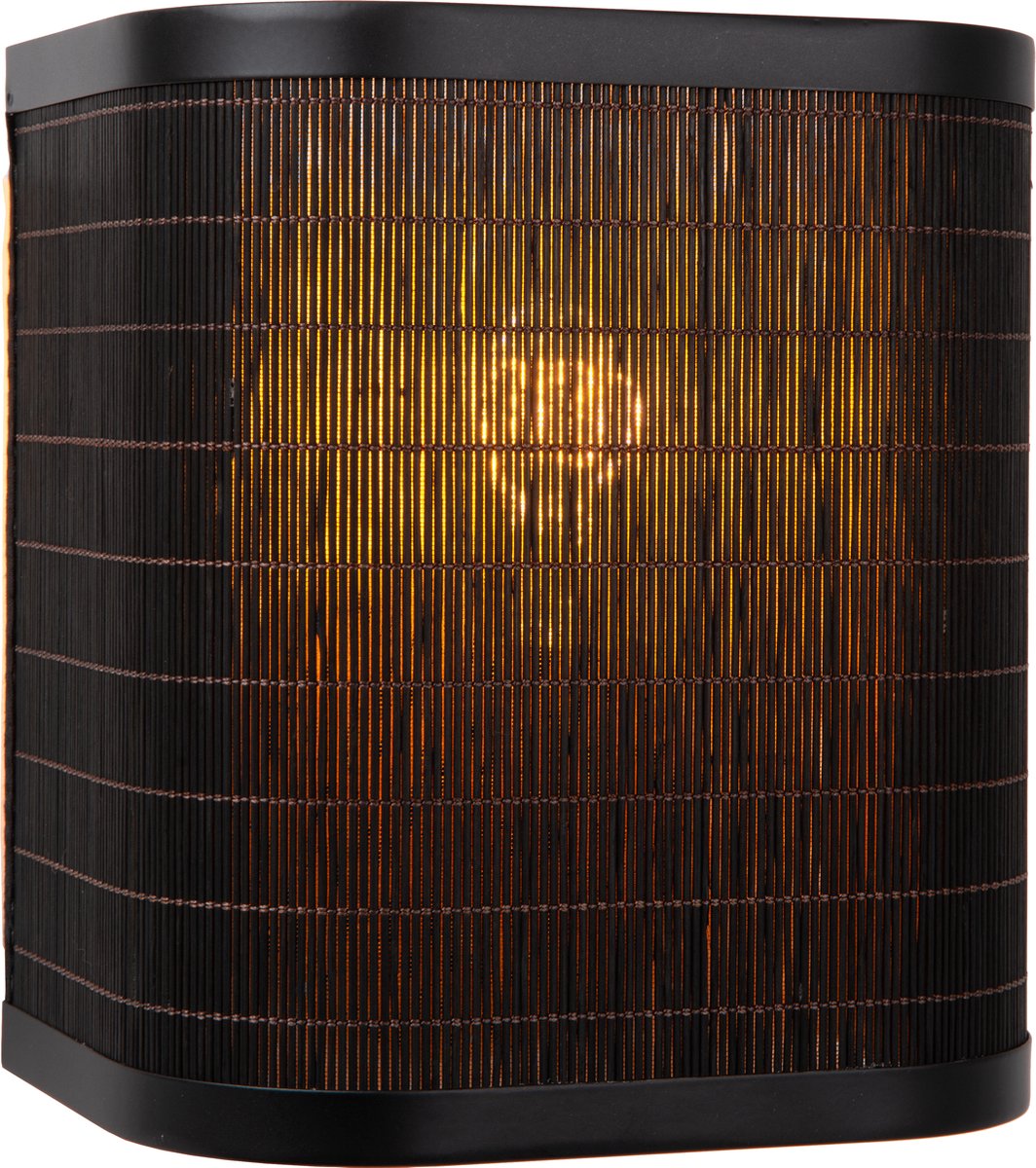Lucide tagalog - lampada da parete - 1xe27 - nero - japandi
