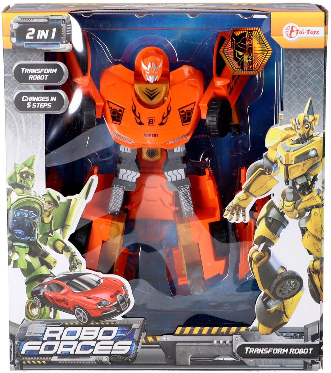 RoboForces Transform Auto Robot Green