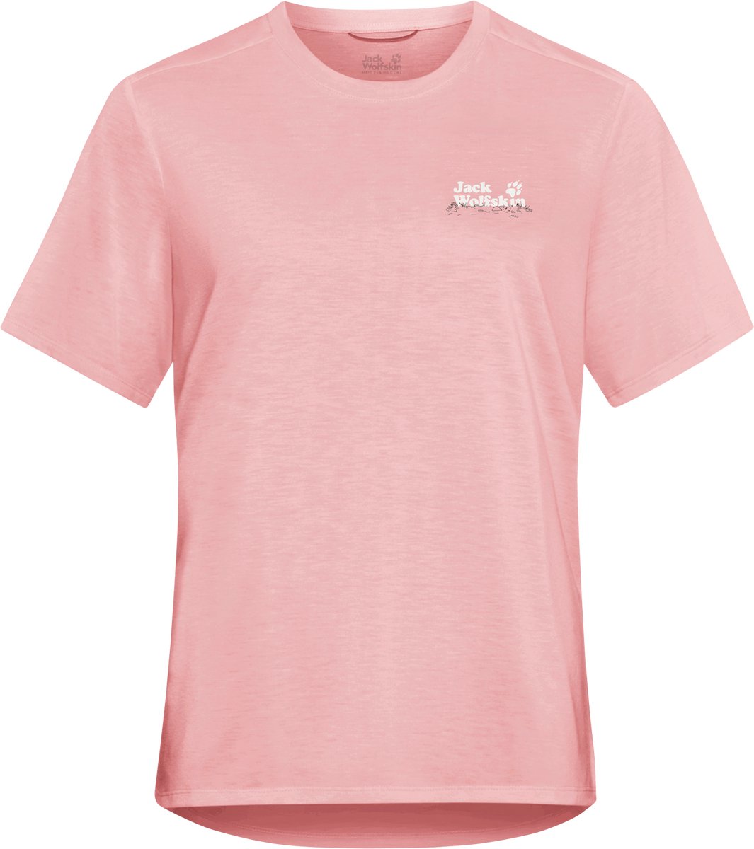 Jack wolfskin vonnan graphic t w camicia da esterno da donna-rosegarden
