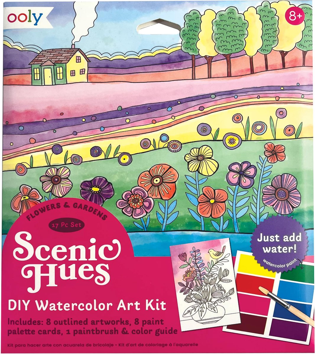 Ooly - tonalità sceniche - d.i.y. kit per acquerello - fiori e giardini