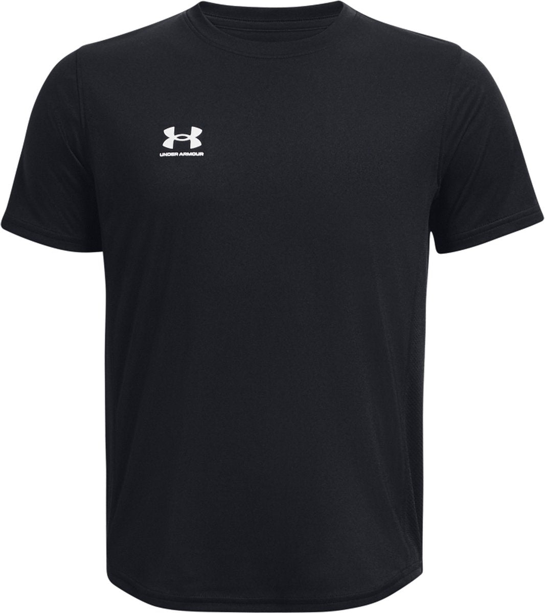 Camiseta deportiva unisex Under Armour UA B's Challenger Train SS - Negro - Blanco