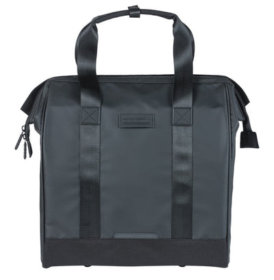 Bolso Basil grand tarpaulin shopper negro mik ganchos | 23 litros