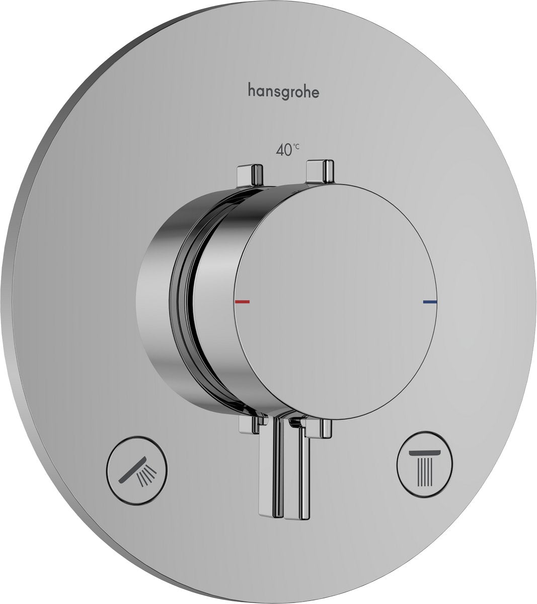 Hansgrohe ecostat comfort s - termostato da incasso - termostato ecostat - per 2 funzioni - cromo