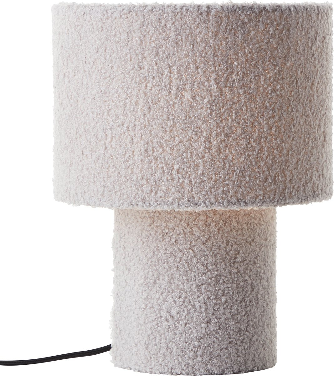 Brilliant teddy - lámpara de mesa - e27 max 1x25w - tejido teddy - gris