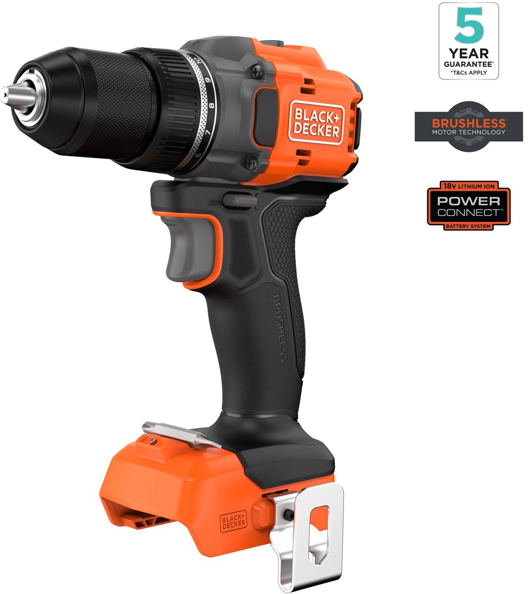 Trapano avvitatore brushless Black+decker 18v (senza batteria e caricabatteria) - bld782n-xj