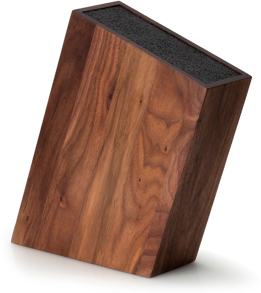 Ceppo portacoltelli Continenta in legno - noce - 28,5x19x8cm - coltelli non inclusi