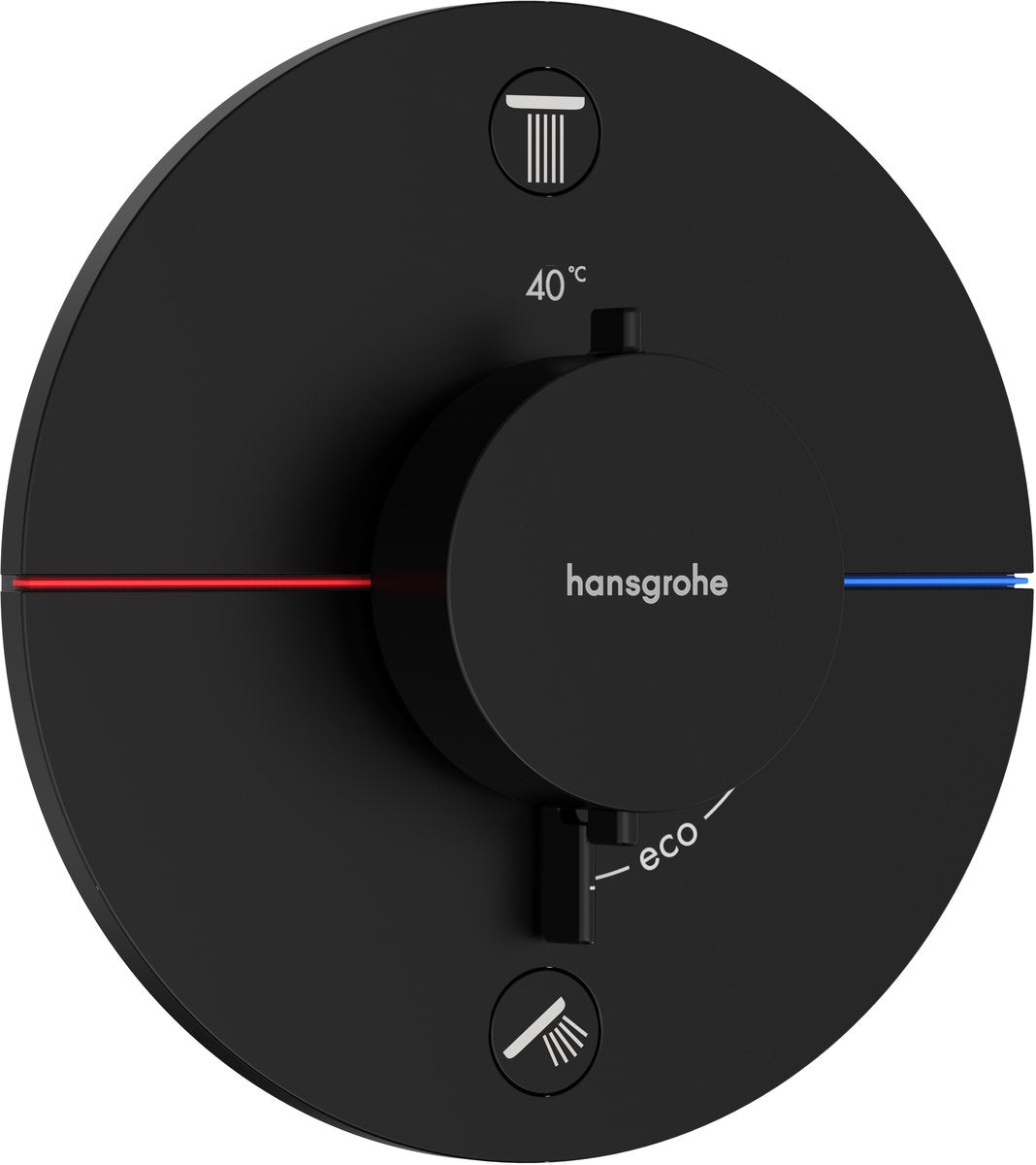 Hansgrohe showerselect comfort s termostato empotrado para 2 funciones negro mate