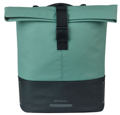 Basil bolsa doble para bicicleta cove mik 28-32l 14 x 29 x 36 cm - verde negro