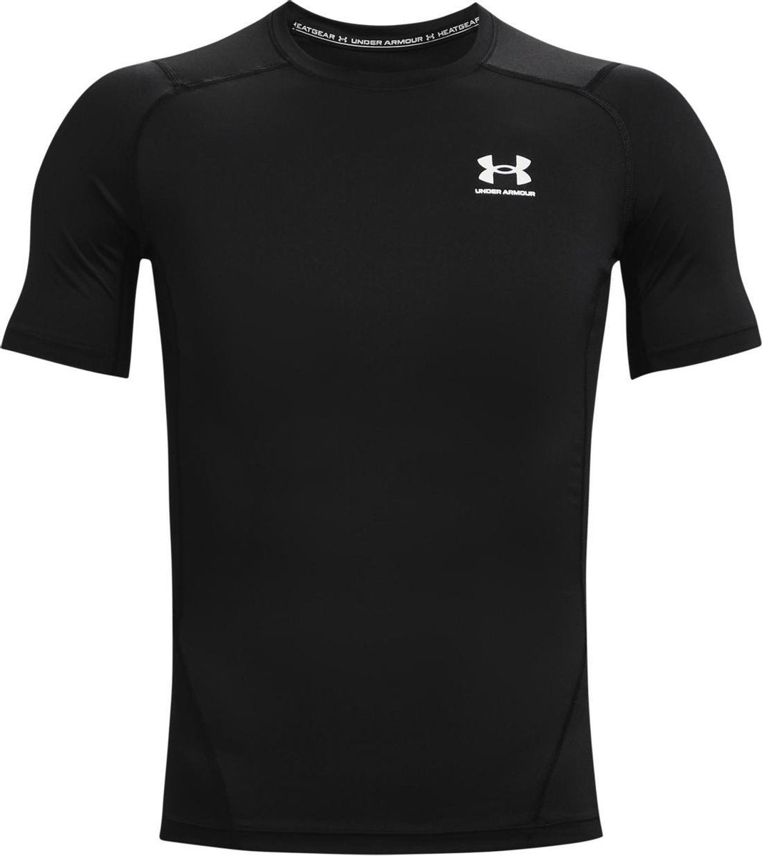 Maglia sportiva da uomo Under Armour UA HG Armor Comp SS-BLK - Nera - Bianca