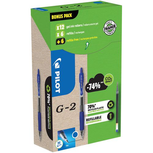 Rollerball de gel piloto 0,32 mm pack de 24 unidades azul