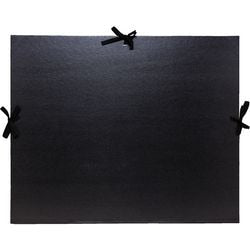 Cartelle da disegno con nastri di lino kraft nero 25738e