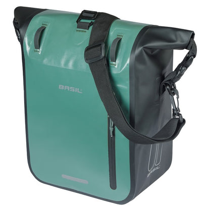 Basil borsa bici singola rivo m telone mik 12-15l 14 x 25 x 38 cm - verde nero