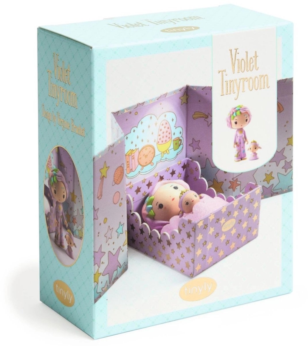 Djeco juguetes de dormitorio en miniatura tinyly violeta tinyroom.